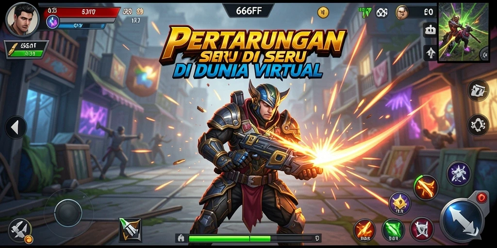Tangkapan layar dari gameplay <strong>666FF</strong> menampilkan pertarungan yang intens dan grafis yang menakjubkan.