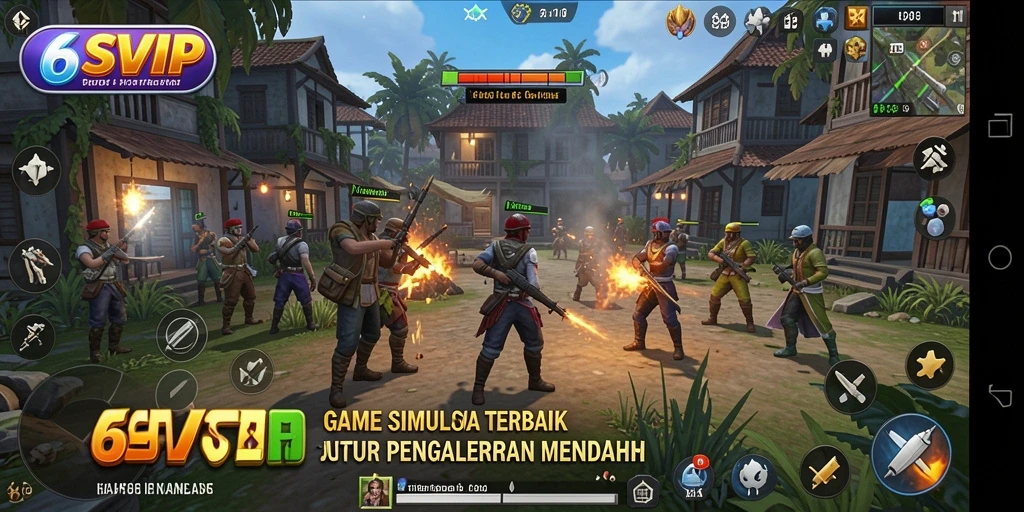 Screenshot utama 6SVIP menampilkan gameplay simulasi yang menarik.