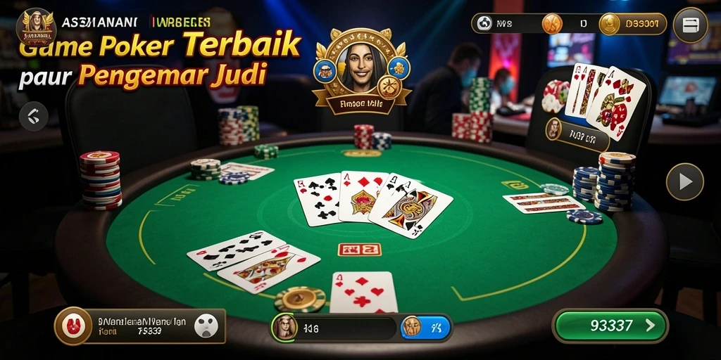 Screenshot utama 93337 menampilkan permainan Poker yang seru.