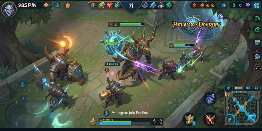 Tampilan gameplay dari dunia fantasi di 98SPIN yang menawan.