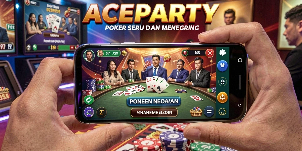 Tampilan gameplay Poker yang menegangkan di ACEPARTY.