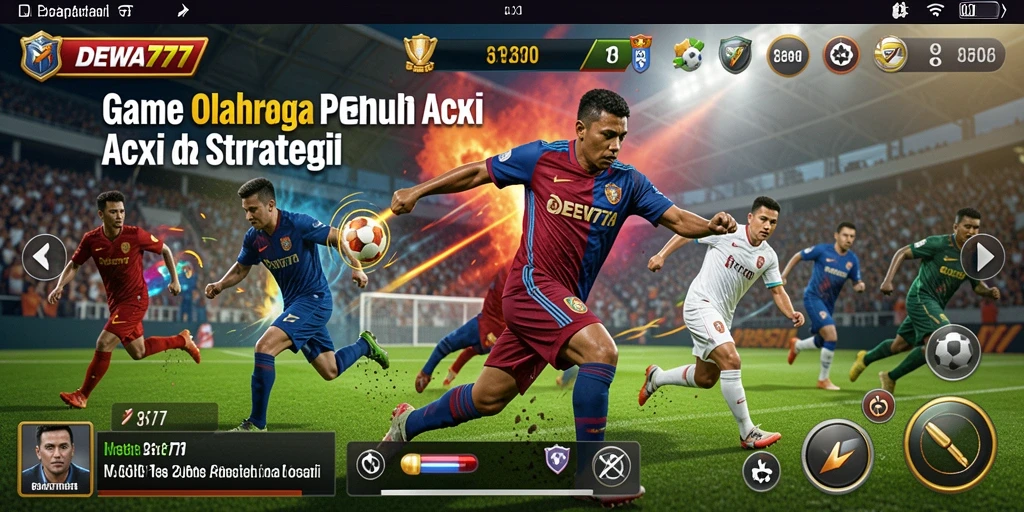 Tampilan gameplay seru di DEWA777 dengan aksi olahraga intens.