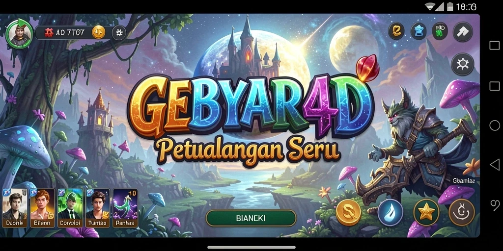 Gameplay menakjubkan dari GEBYAR4D dengan petualangan seru.