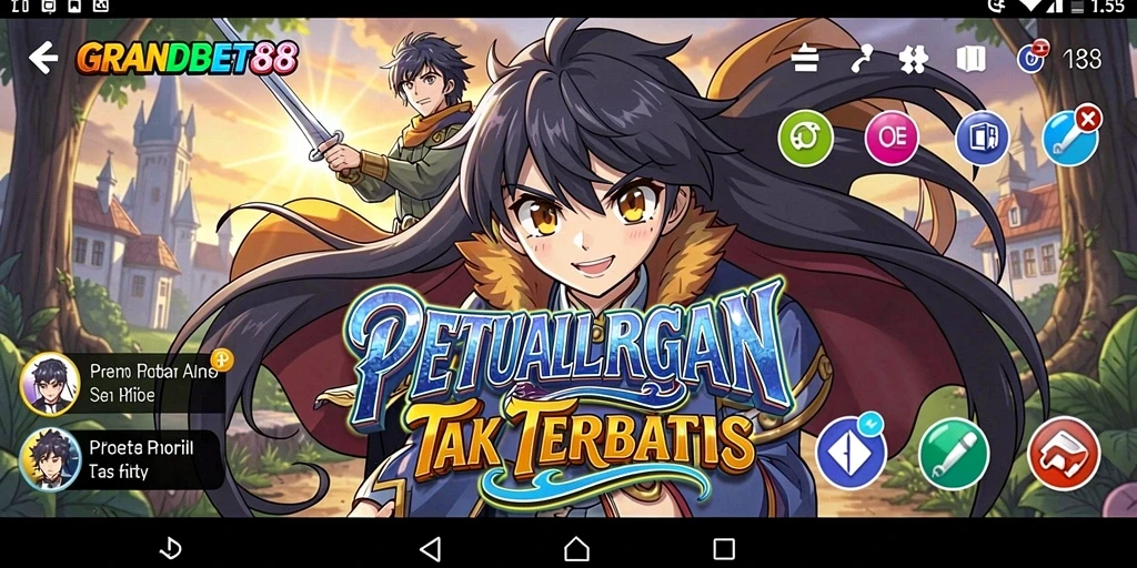 Tampilan gameplay seru dalam dunia Anime yang penuh petualangan.