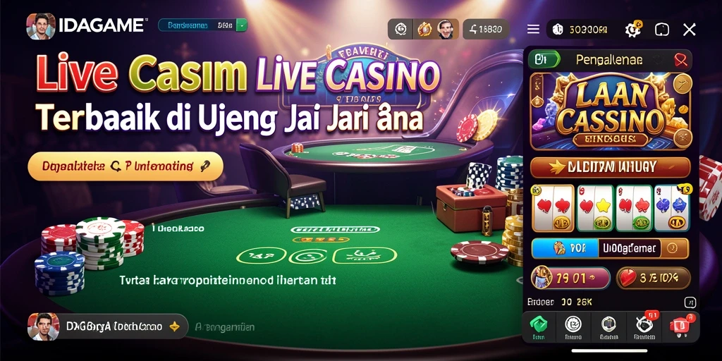Tampilan menakjubkan gameplay Live Casino di IDAGAME.