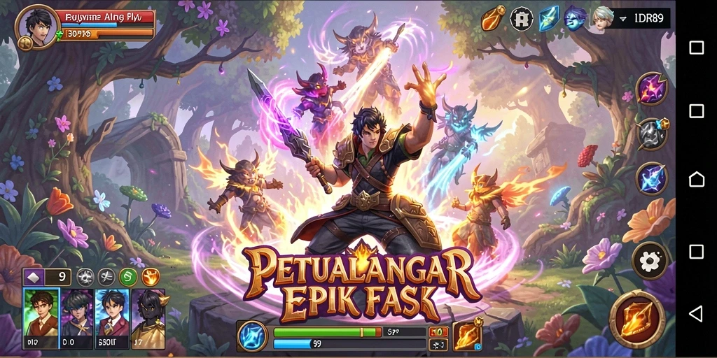 Tampilan gameplay seru dalam IDR89 yang penuh aksi RPG.