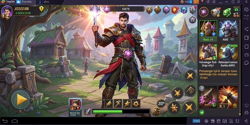 Tampilan gameplay JOSS188 menunjukkan pertarungan yang intens dan grafis memukau.