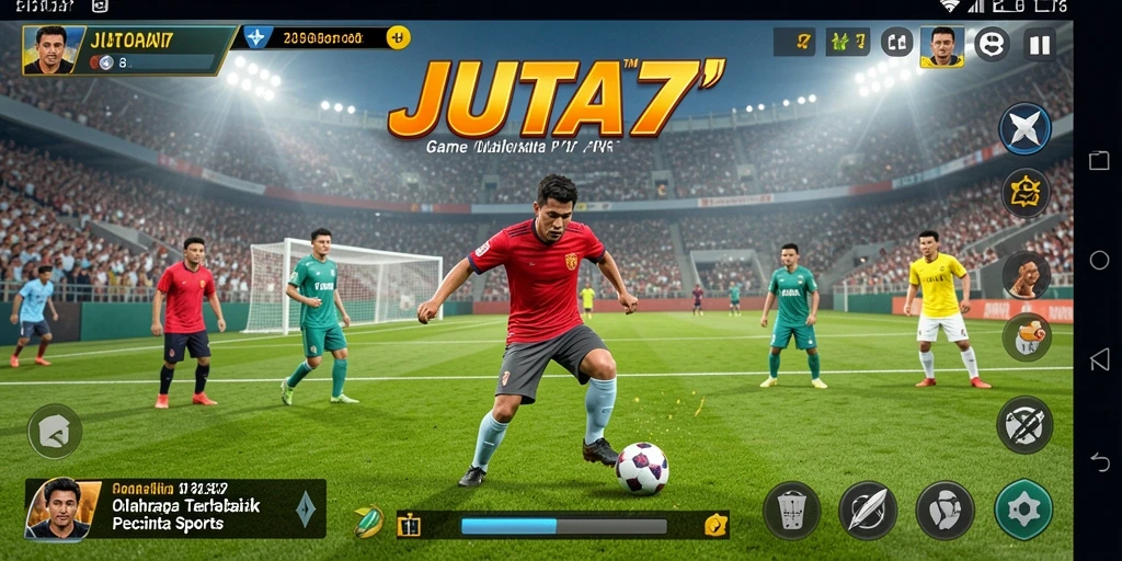 Screenshot gameplay JUTA7 yang menampilkan aksi mendebarkan dalam olahraga.
