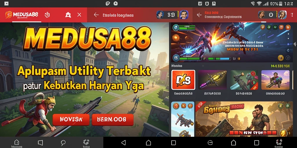Tampilan screenshot MEDUSA88 menunjukkan antarmuka yang ramah pengguna dengan berbagai fitur.