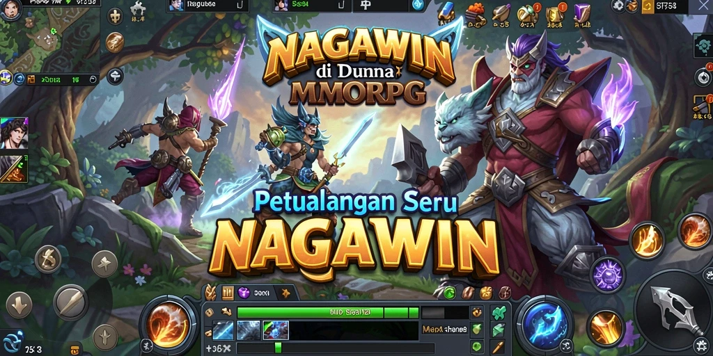 Screenshot NAGAWIN menunjukkan aksi menarik dalam dunia MMORPG.