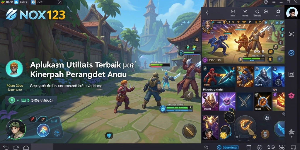 Tampilan antarmuka NOX123 yang memudahkan pengelolaan aplikasi.