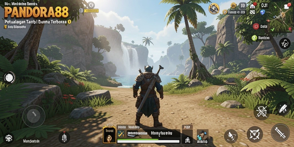 Gameplay PANDORA88 yang menampilkan eksplorasi dunia terbuka