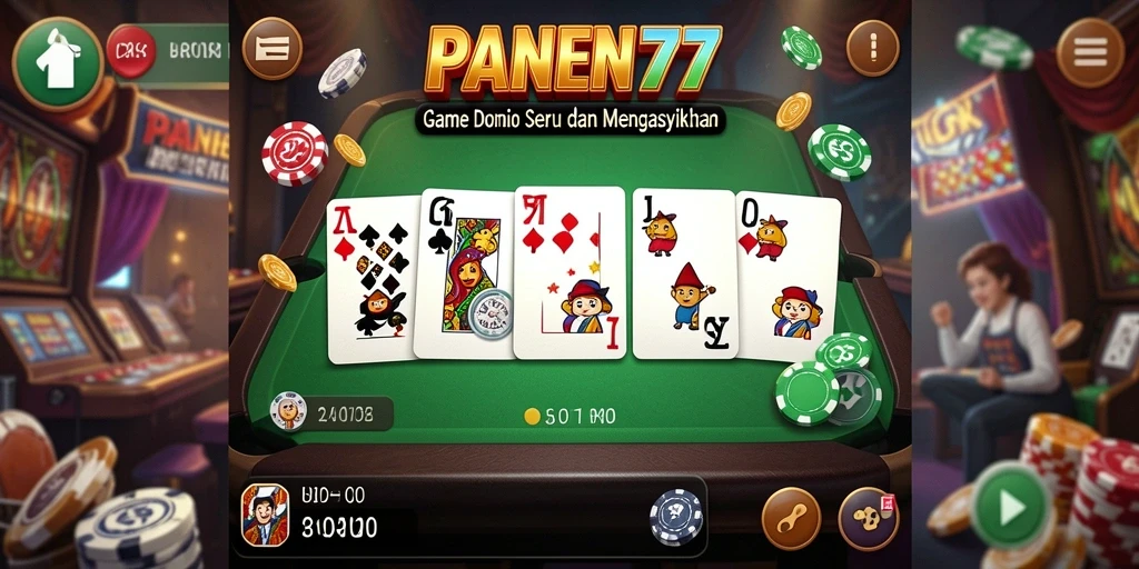 Screenshot gameplay PANEN77 menampilkan aksi seru permainan Domino.
