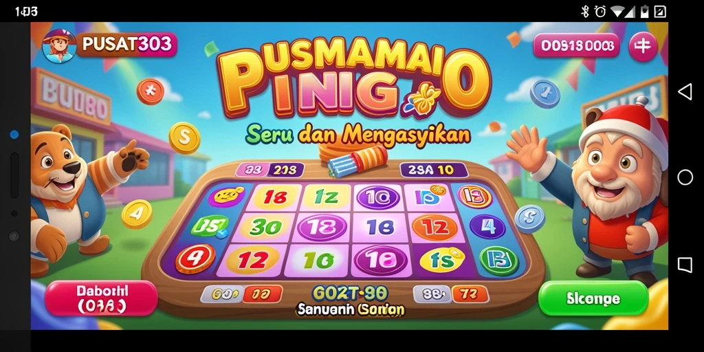 Tampilan antarmuka yang menarik saat bermain Bingo di PUSAT303.