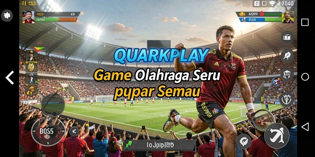 Tampilan permainan QUARKPLAY yang menakjubkan dalam aksi olahraga.