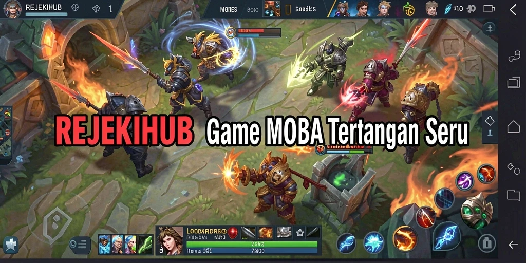 Tampilan pertarungan seru dalam gameplay REJEKIHUB.