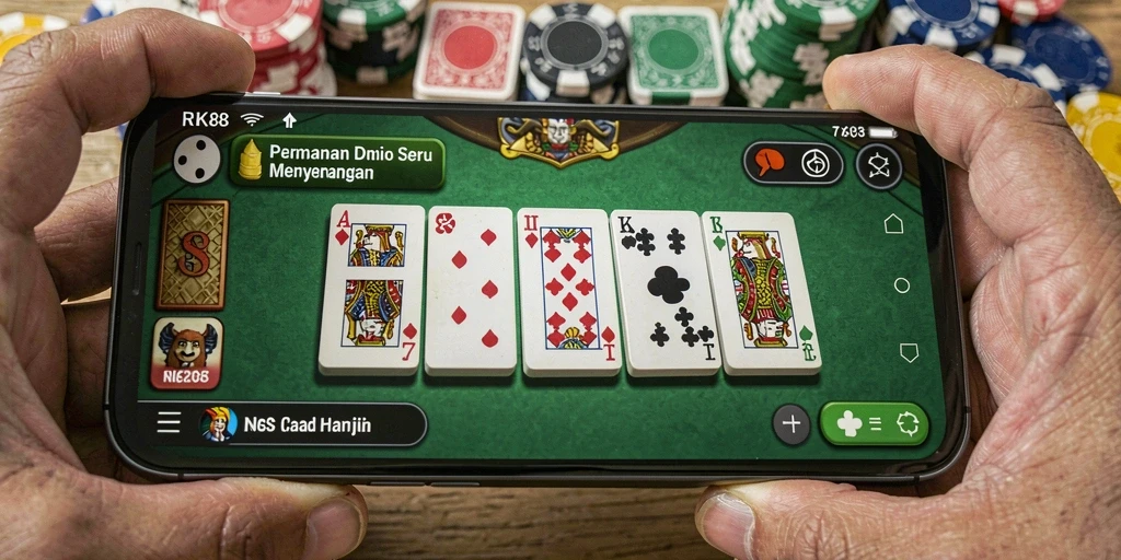 Screenshot RK88 menampilkan aksi seru permainan Domino.