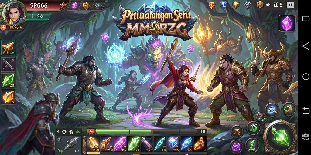 Tampilan seru gameplay SP666 dalam dunia MMORPG.