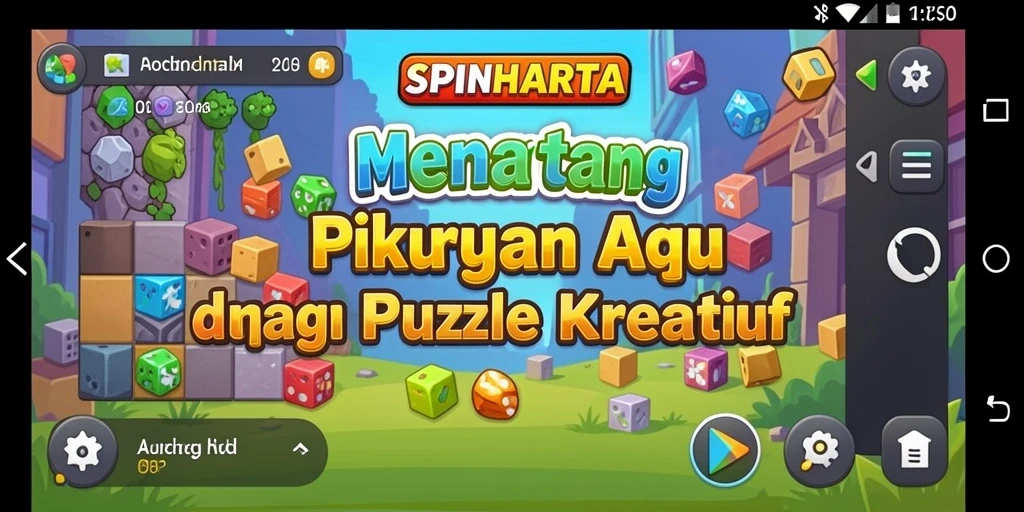 Tampilan gameplay SPINHARTA yang menantang dan menarik.