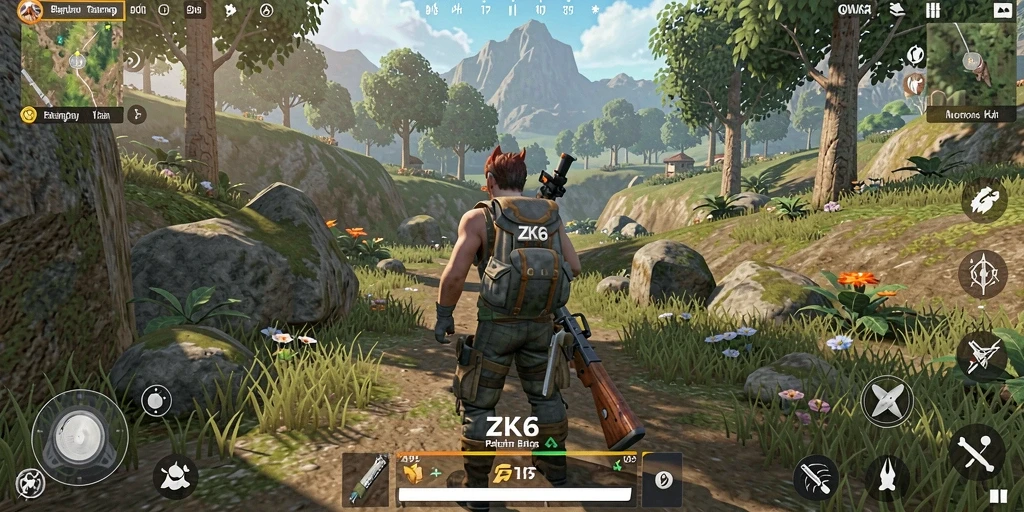 Tampilan gameplay menakjubkan di dunia terbuka ZK6.